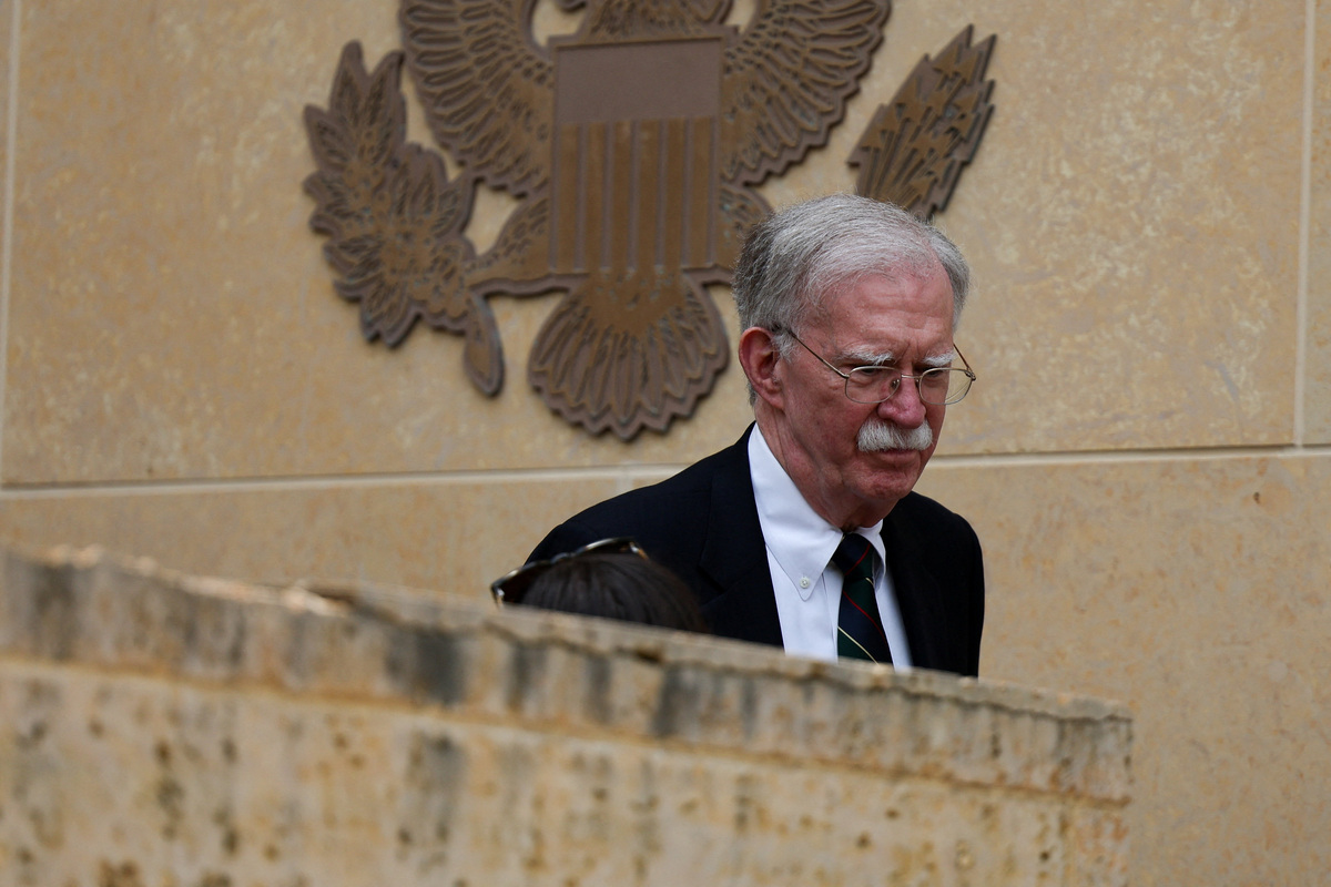 Former White House national security adviser John Bolton leaves the U.S. District Court for the District of Maryland, in Greenbelt, Maryland, U.S., June 26, 2026. REUTERS/Tom Brenner
