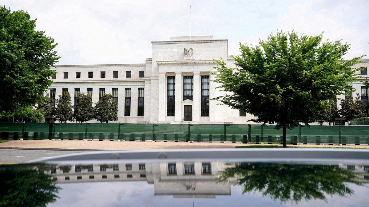 FILE PHOTO: The exterior of the Marriner S. Eccles Federal Reserve Board building is seen in Washington, D.C., U.S., June 14, 2022. REUTERS/Sarah Silbiger/File Photo/File Photo