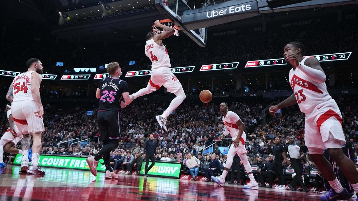 Raptors hope to tighten hold on playoff spot with sweep of Heat 