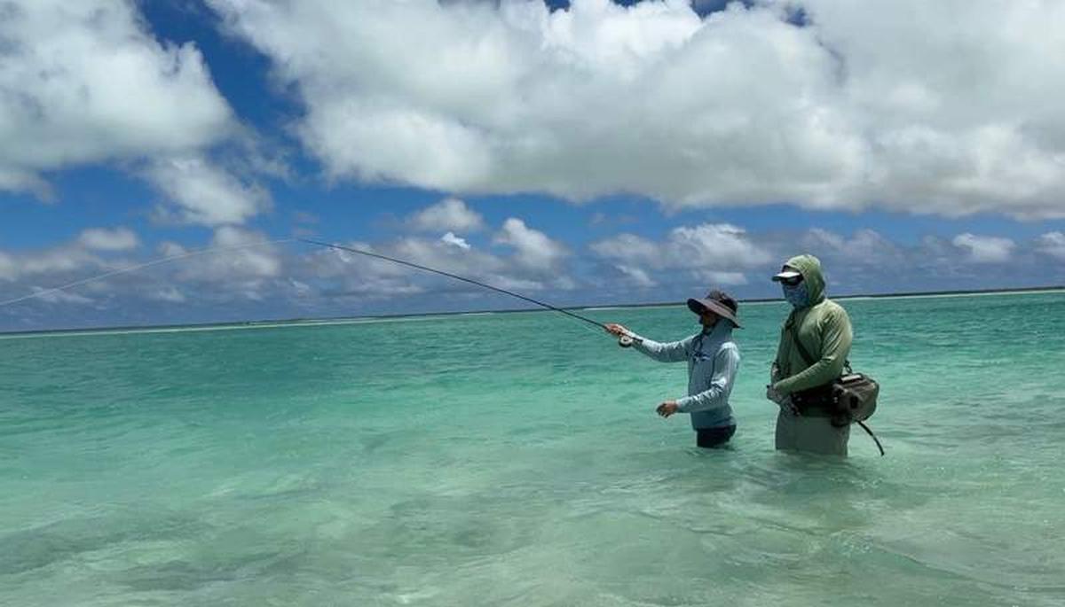  Fly fishing the salt flats is the number one tourism draw: Photo credit: Kinga Philipps 