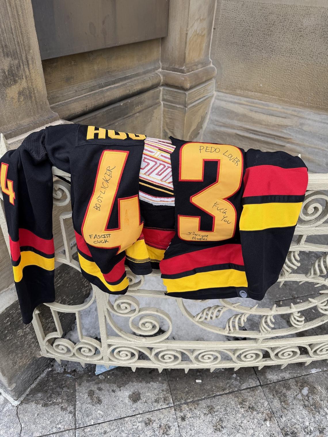  Quinn Hughes jerseyCourtesy of Ted Bird/X 