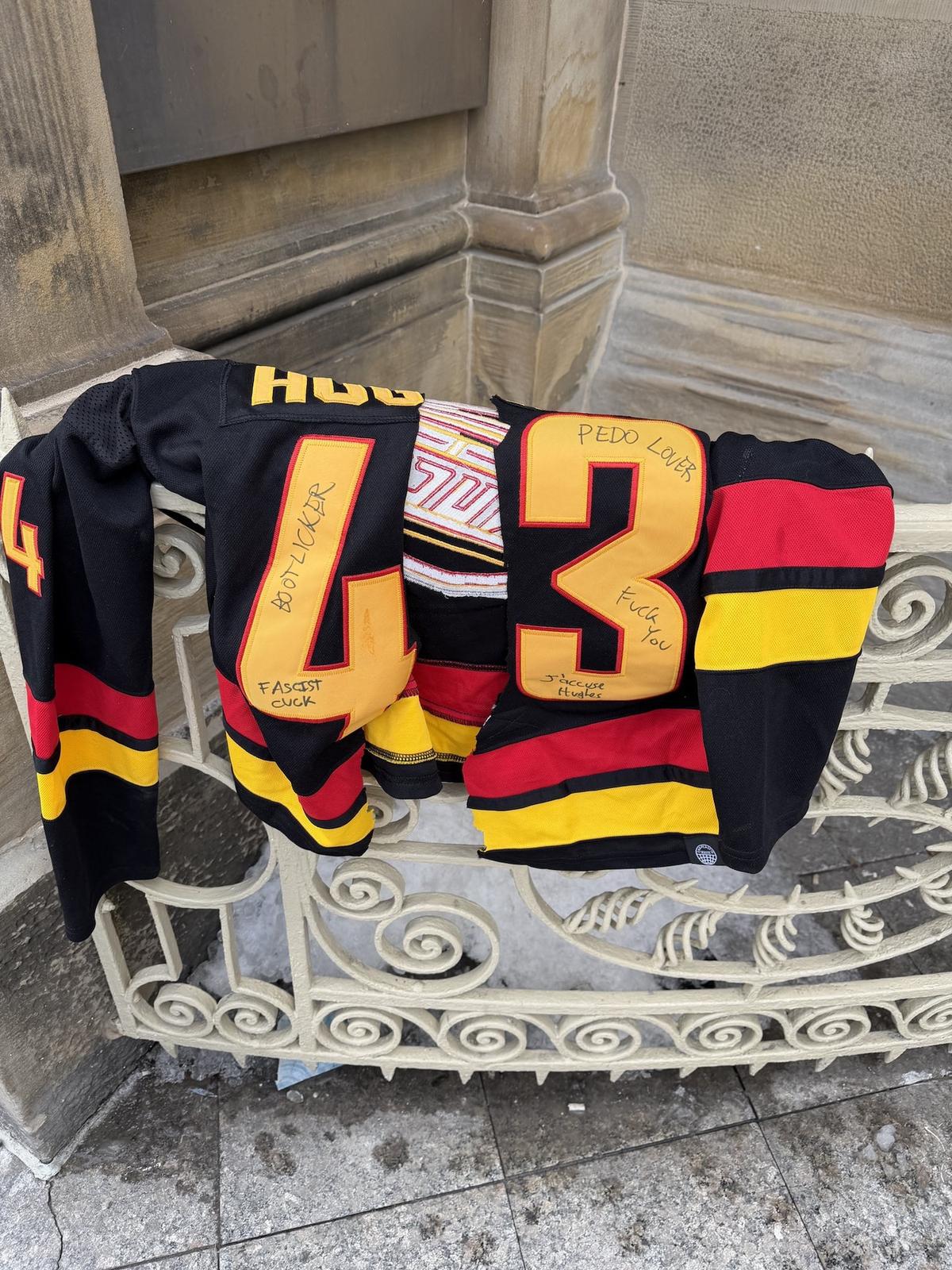  Quinn Hughes jerseyCourtesy of Ted Bird/X 
