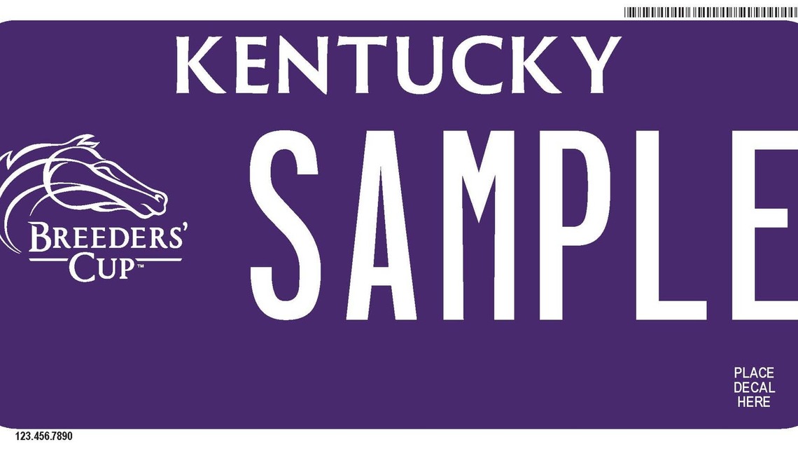 Breeders' Cup License Plate Available For Kentucky Residents 