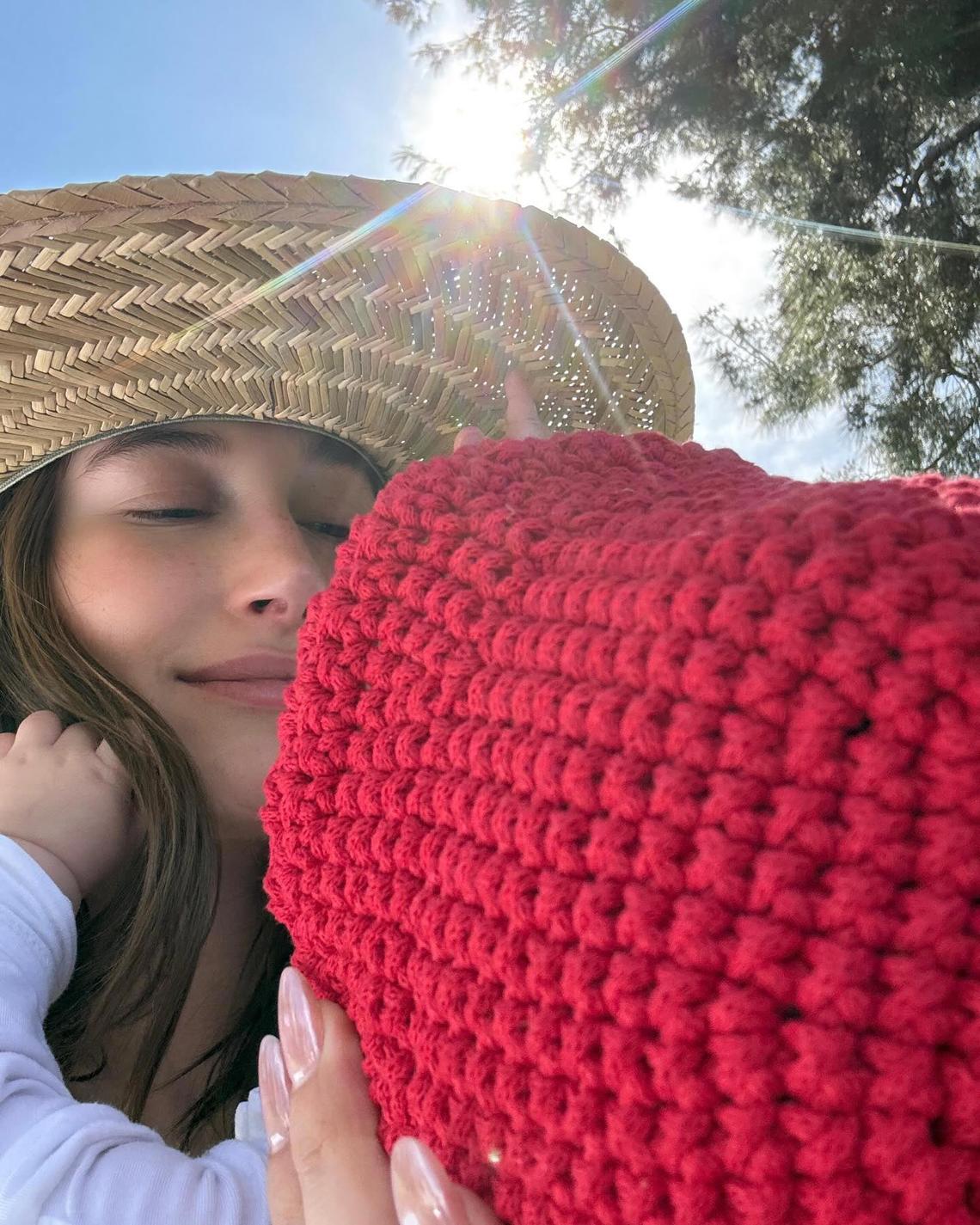 Fun in the Sun ​​Hailey and Jack both wore hats as they enjoyed a nice day out in the sunshine. Courtesy of Hailey Bieber/Instagram