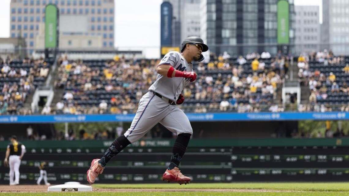 Meyer stays perfect as Marlins outlast Pirates, Skenes
