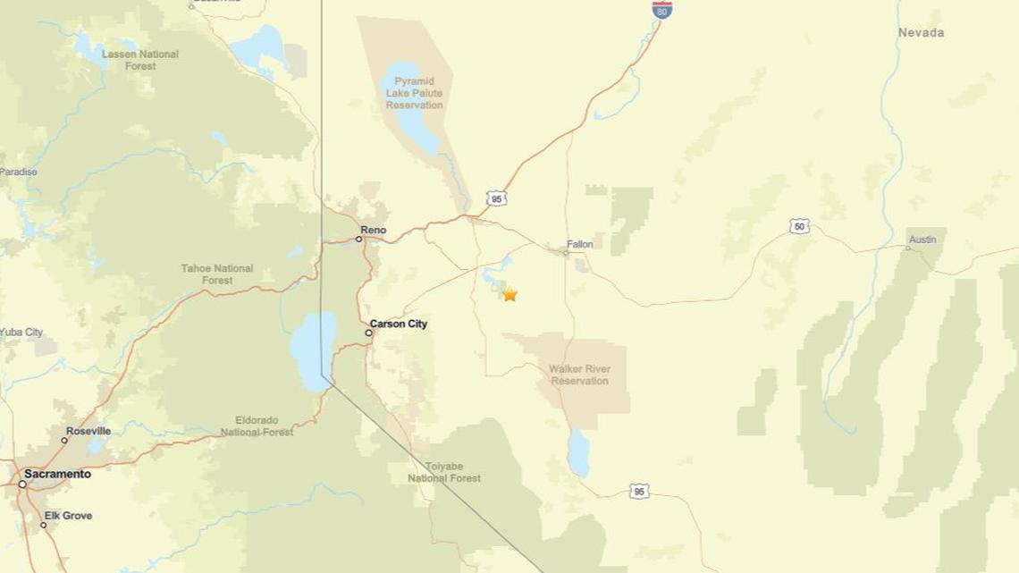 Update: 2.5 magnitude earthquake reported close to Silver Springs, NV on April 13 