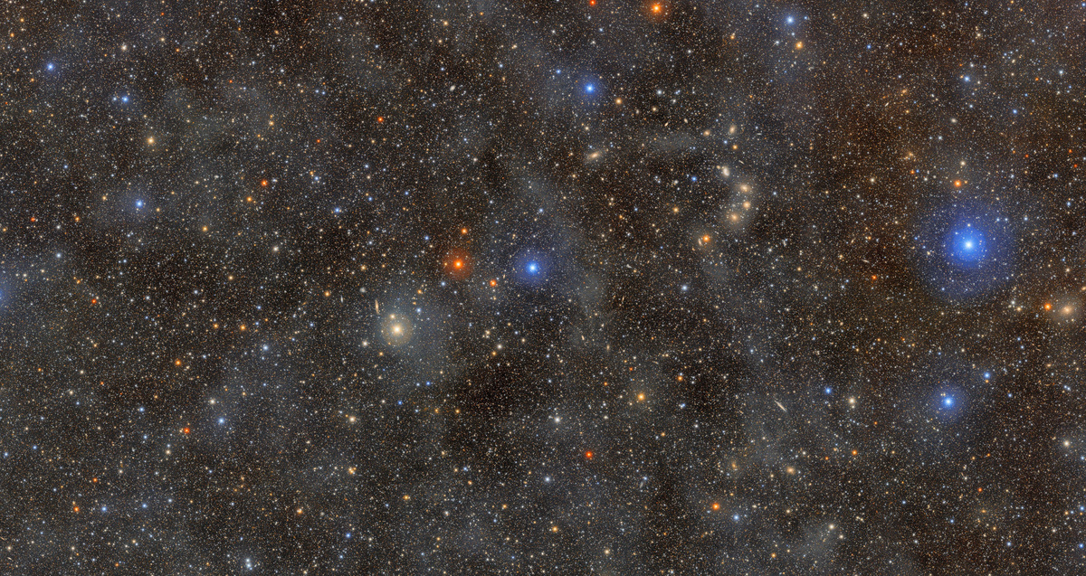 A field of stars in the constellation Lupus showcases the unprecedented view of the universe that the Vera C. Rubin Observatory provides. Rubin combines a wide view of the sky with the ability to detect extremely faint objects, revealing details of the cosmos across an enormous range of scales.