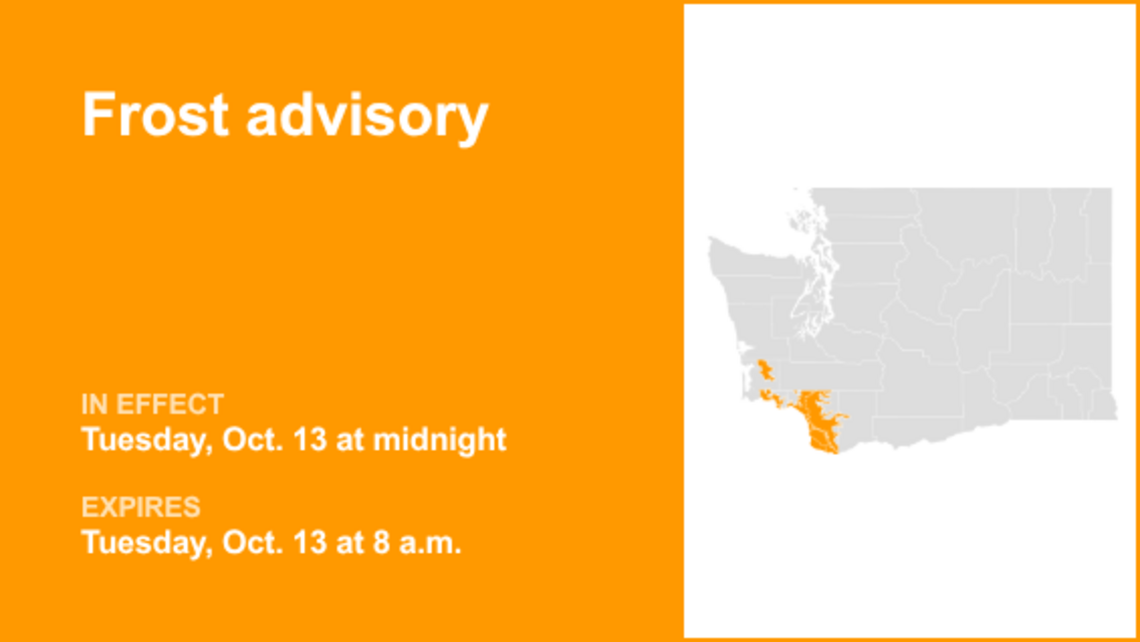 UPDATE: Frost advisory for Southwest Washington predicted to expire at 8 a.m. 
