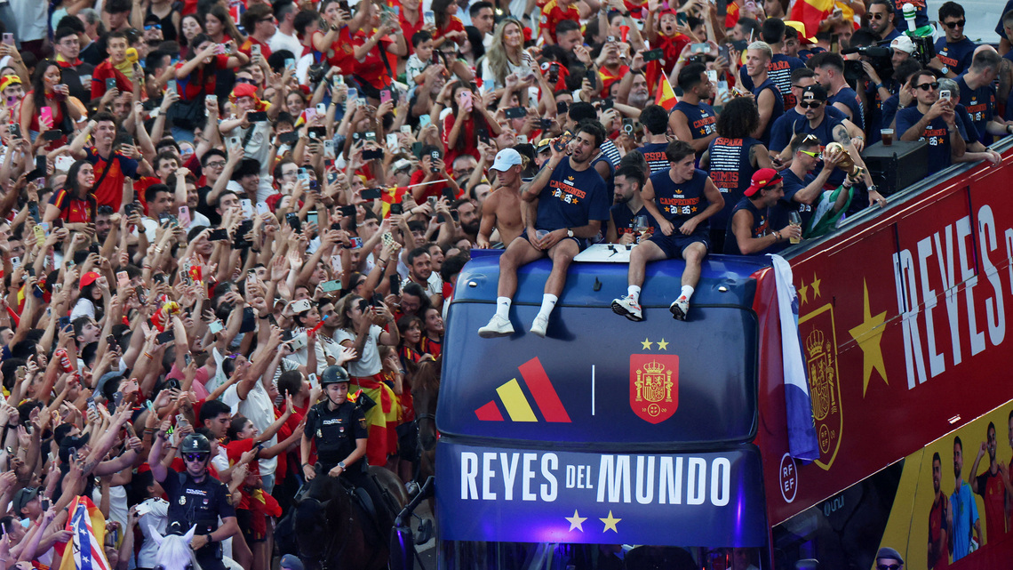 Scores celebrate Spain's 'Kings of the World' win in exhilarated Madrid 