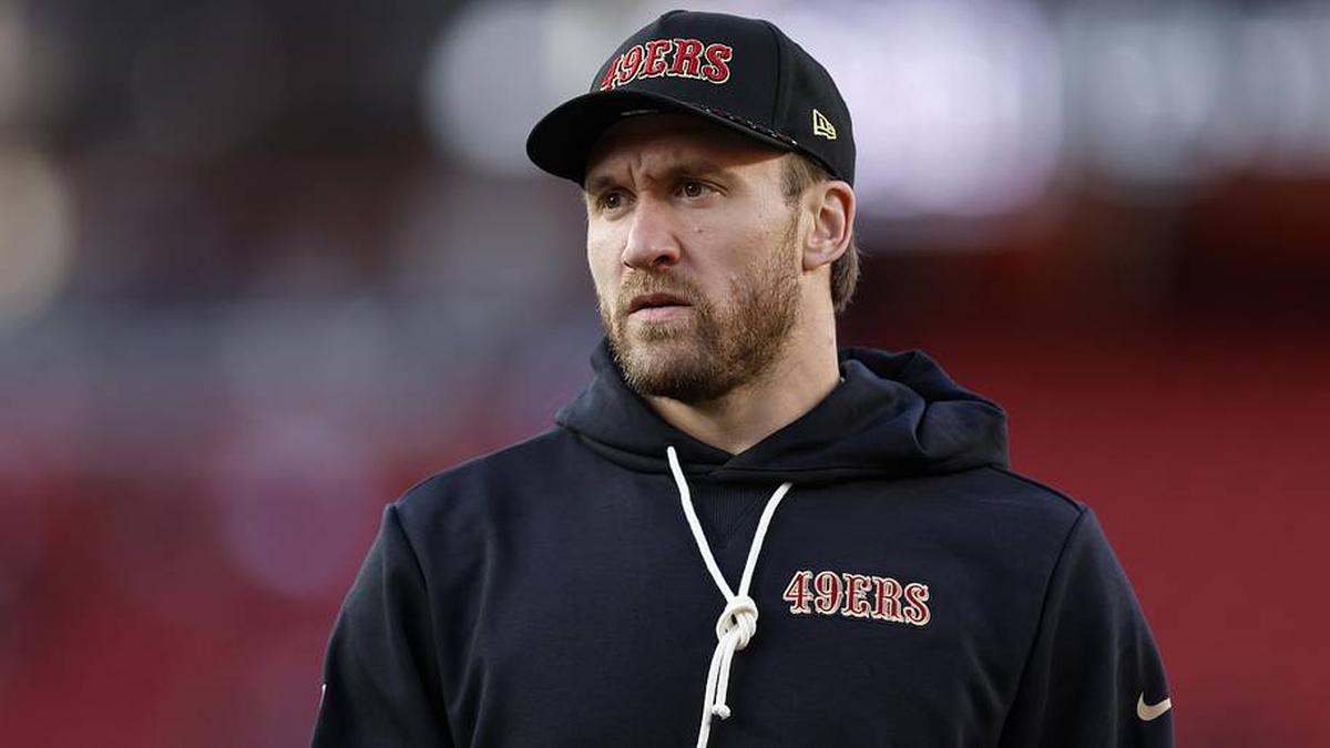  Jan 3, 2026; Santa Clara, California, USA; San Francisco 49ers fullback Kyle Juszczyk (44) before the game at Levi's Stadium. Mandatory Credit: Sergio Estrada-Imagn Images | Sergio Estrada-Imagn Images 