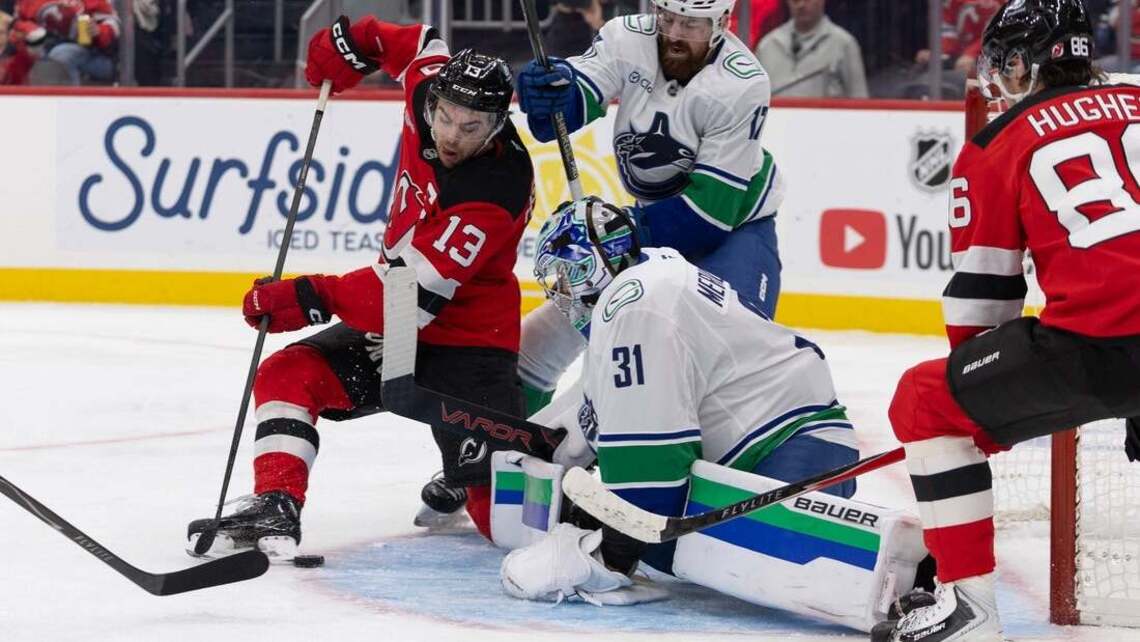 Nico Hischier scores milestone goal, leads Devils past Canucks 