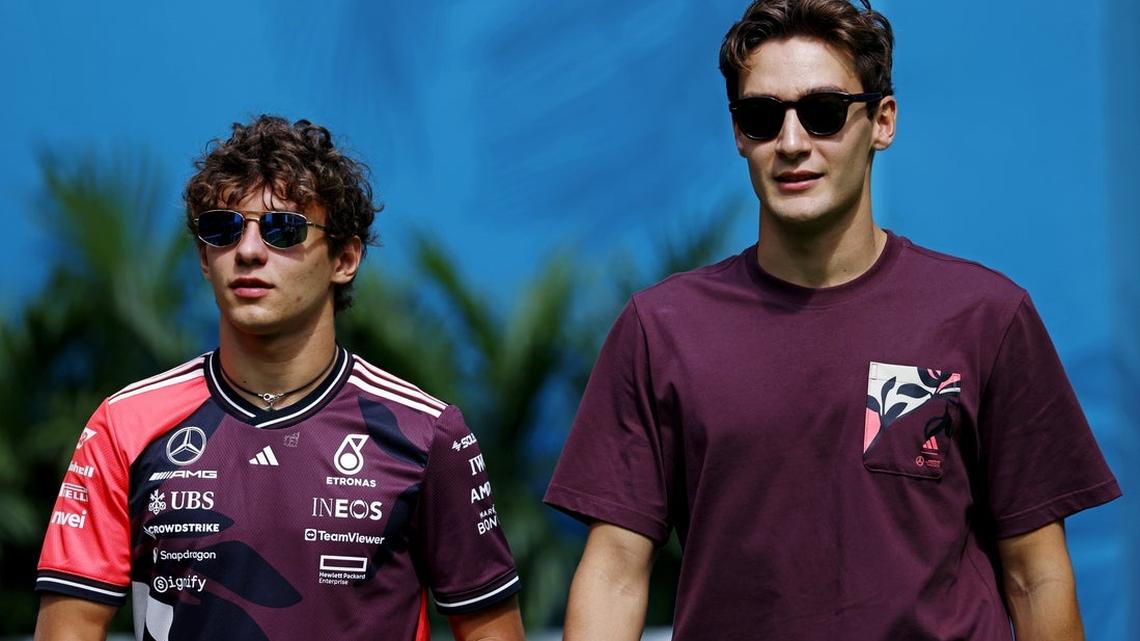 George Russell not focused on title fight with Kimi Antonelli yet 