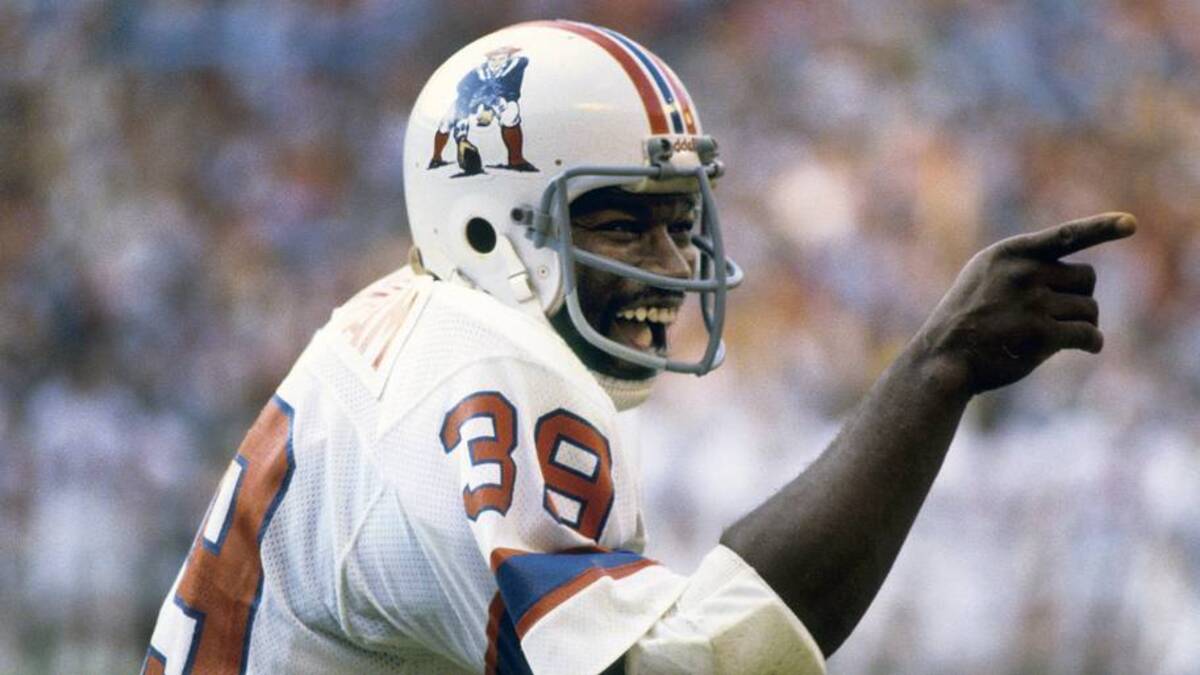  Aug 4, 1979; Atlanta, GA, USA; FILE PHOTO; New England Patriots running back Sam Cunningham (39) on the field against the Atlanta Falcons during a pre-season game at Fulton County Stadium. Mandatory Credit: Manny Rubio-Imagn Images | Manny Rubio-Imagn Images 