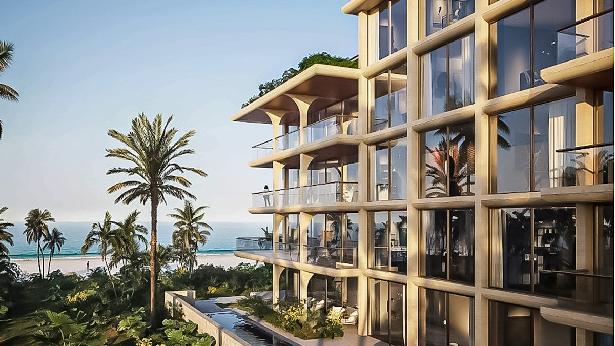 Depicted in a rendering, the OLIN Palm Beach condominium is expected to offer Palm Beach's priciest condo units, with the development's website hinting at condo prices well over $20 million.