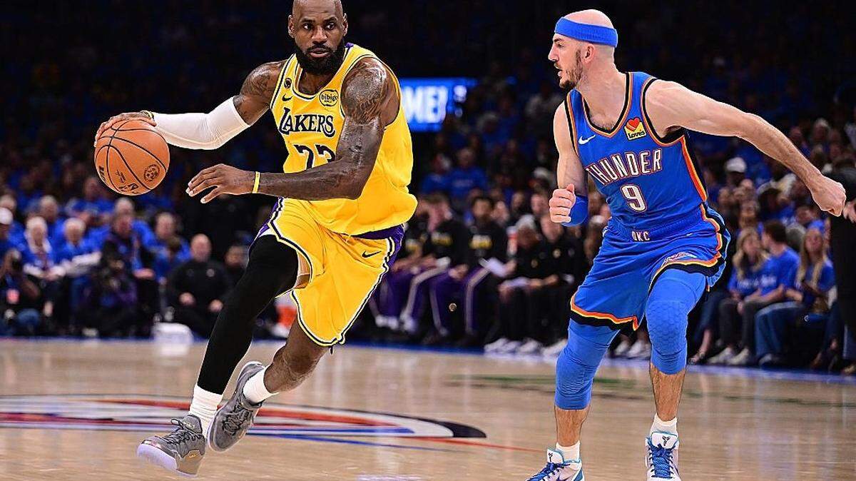 LeBron James and the Los Angeles Lakers lost the first two games of their NBA Western Conference playoff series aginast Alex Caruso and the Oklahoma City Thunder. Game 3 is Saturday.