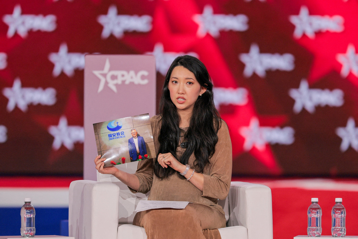 FILE PHOTO: Grace Jin Drexel, Daughter of Pastor Ezra Jin, attends the Conservative Political Action Conference (CPAC) USA 2026 at the Gaylord Texan Resort and Convention Center, in Grapevine, Texas, U.S., March 27, 2026.  REUTERS/Daniel Cole/File Photo