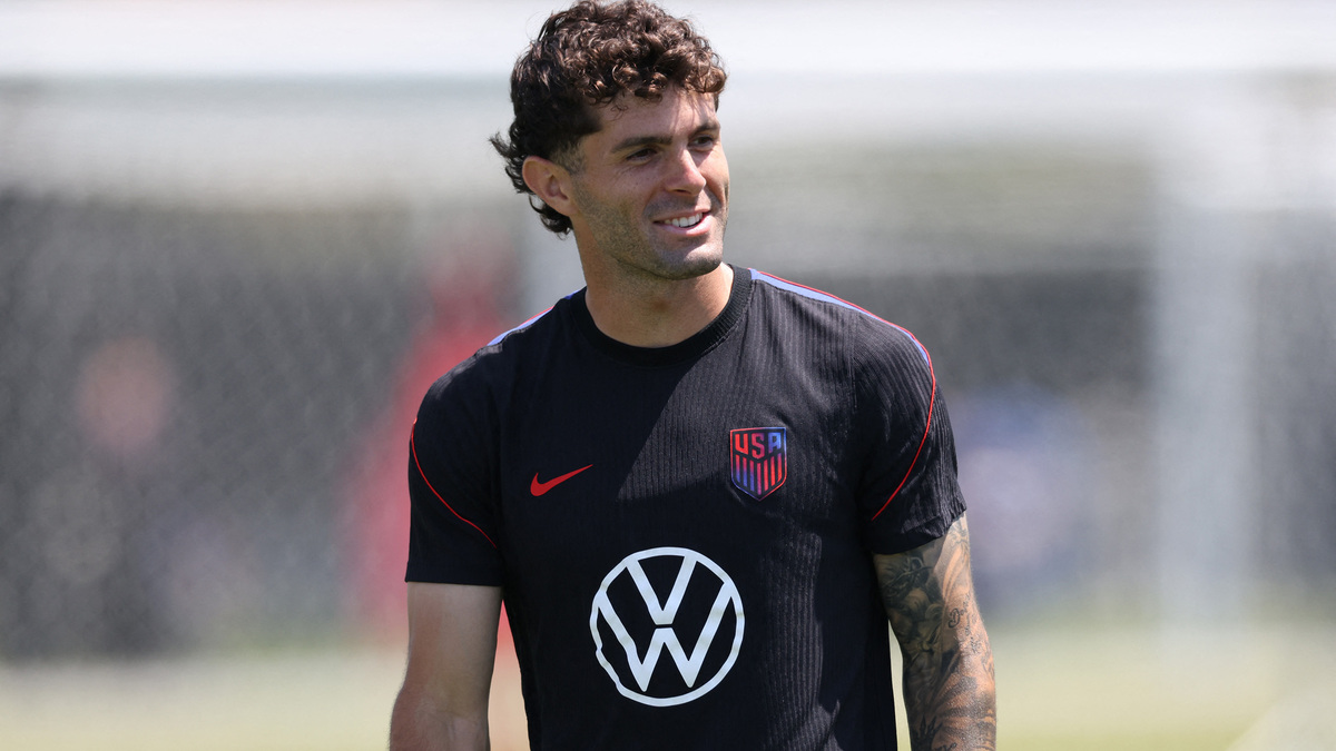 Soccer Football - FIFA World Cup 2026 - United States Training - Great Park Sports Complex, Irvine, California, U.S. - June 23, 2026 Christian Pulisic of the U.S. during training IMAGN IMAGES via Reuters/Kiyoshi Mio