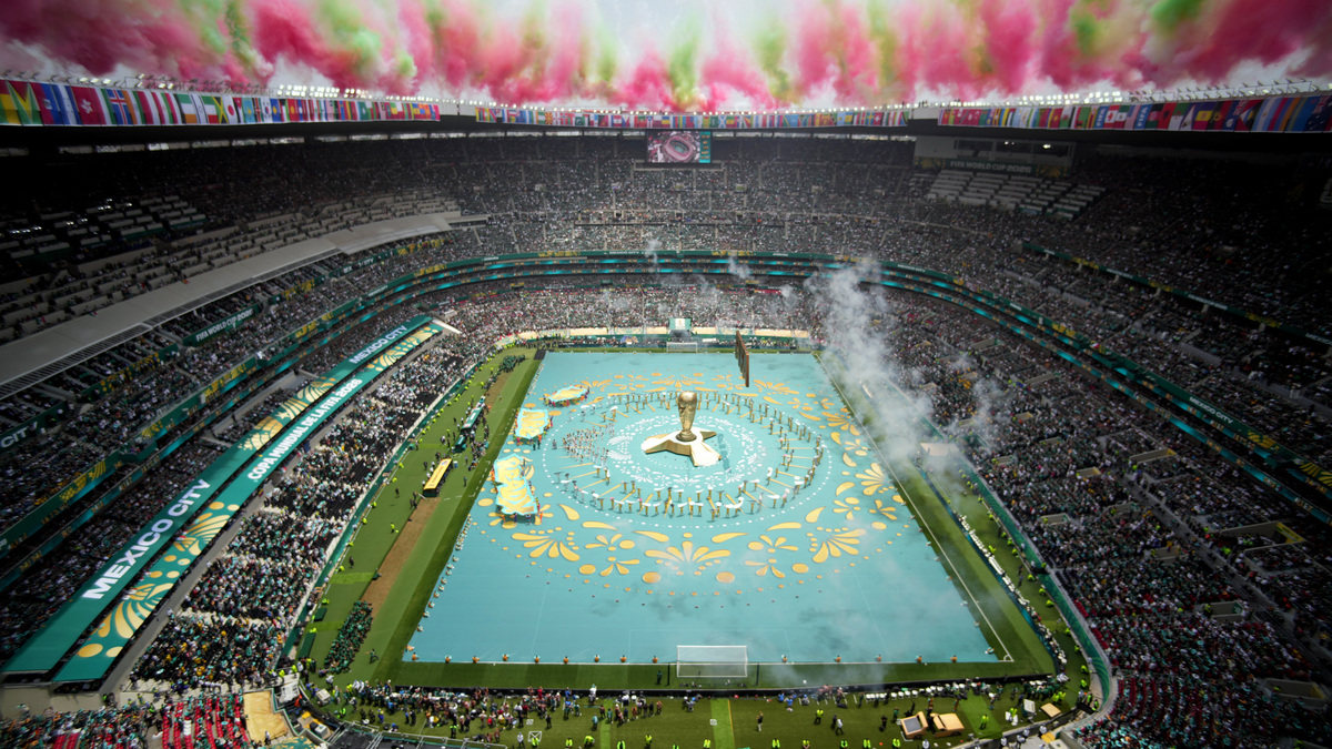 Soccer Football - FIFA World Cup 2026 - Group A - Mexico v South Africa - Estadio Azteca, Mexico City, Mexico - June 11, 2026 General view during the opening ceremony before the match REUTERS/Kai Pfaffenbach