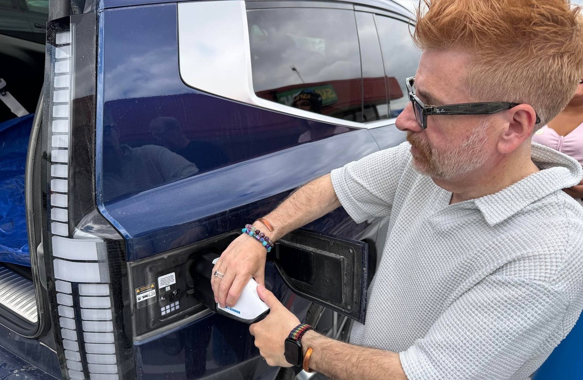  Plugged in and charged up. This month's Operation Frodo was run with the help of four battery-electric vehicles.