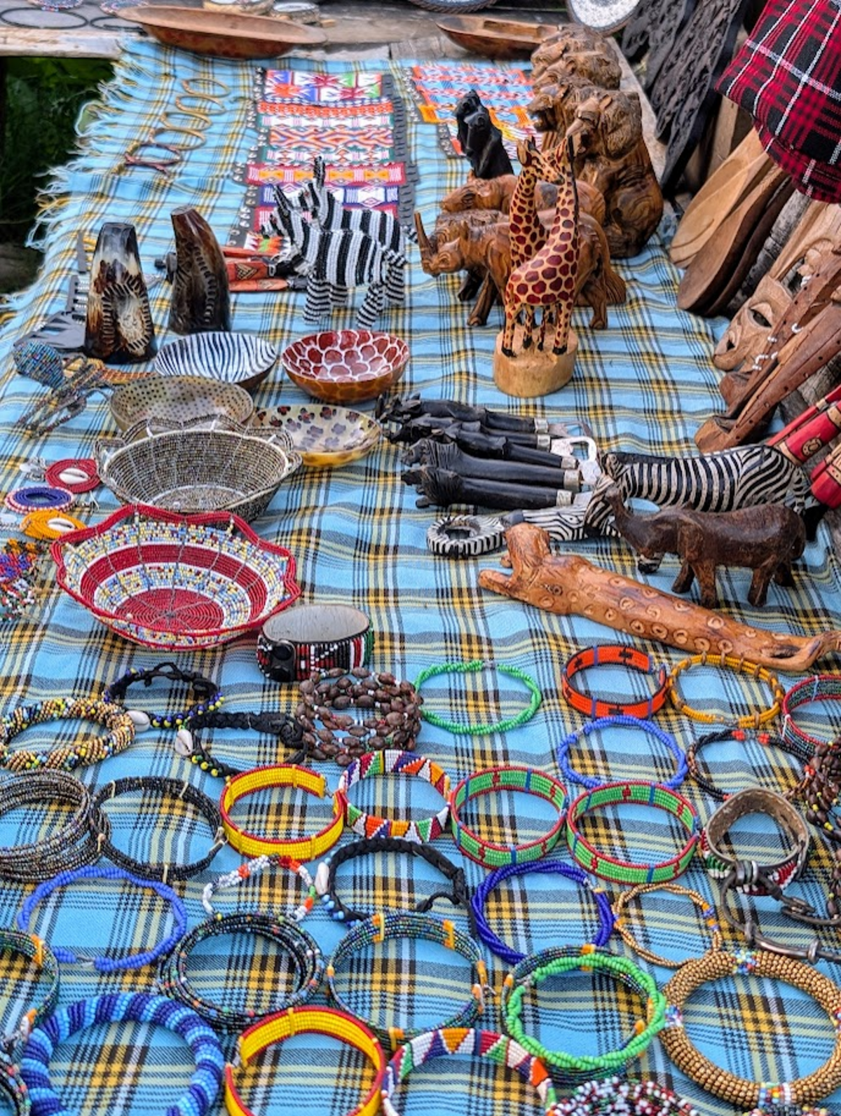 Look for unique beaded pieces created by the talented Maasai women. Photo credit: Cindy Richards
