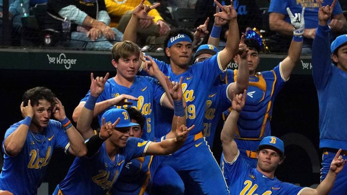  Mar 1, 2026; Arlington, TX, USA; UCLA Bruins against Mississippi State Bulldogs during the Amegy Bank College Baseball Series at Globe Life Field. Mandatory Credit: Dustin Safranek-Imagn Images | Dustin Safranek-Imagn Images 