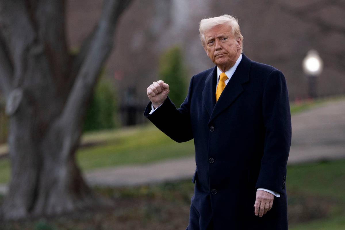  President Trump on the White House lawn. 
