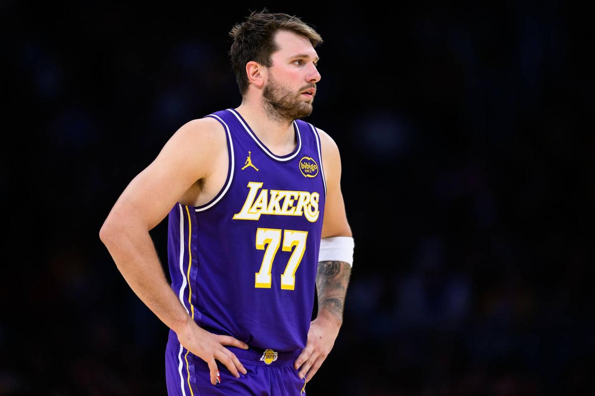  Los Angeles Lakers guard Luka Doncic (77). William Liang-Imagn Images