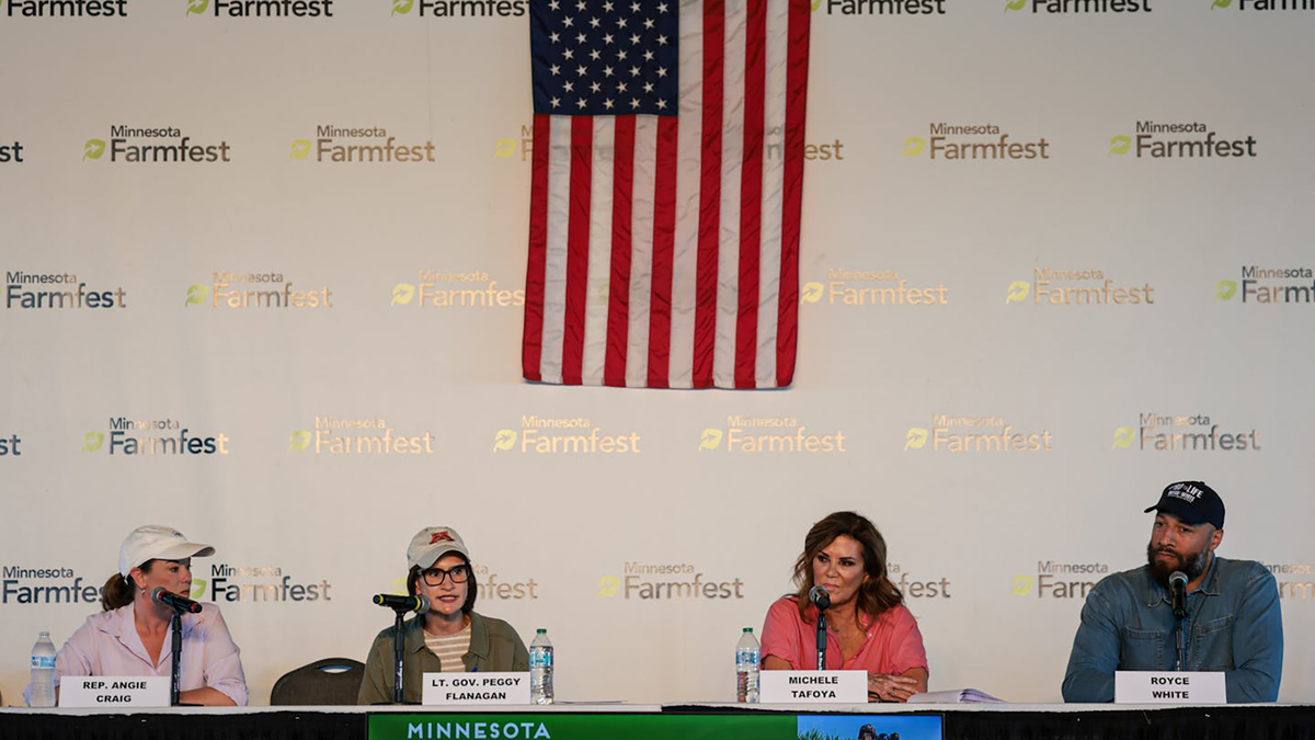 At Farmfest, Senate hopefuls stick to familiar scripts - and take a few detours