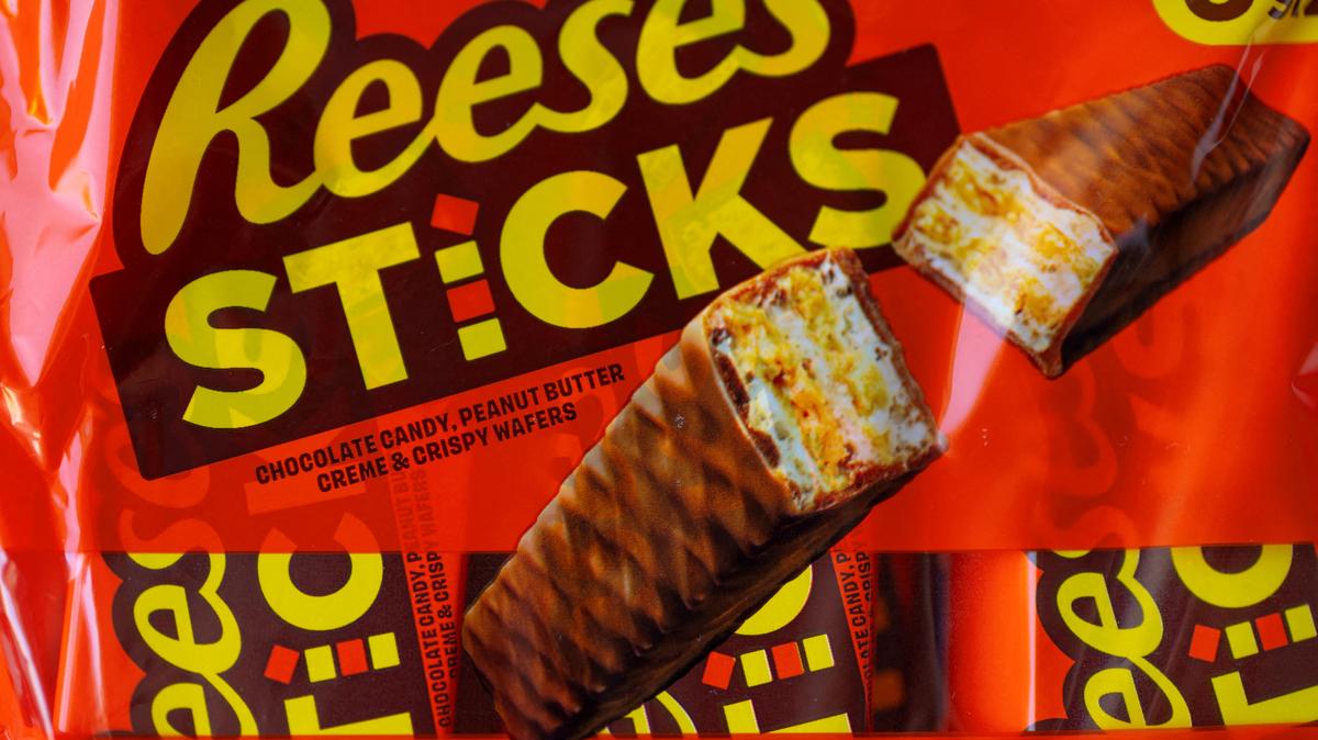 FILE PHOTO: A package of Reese's Sticks candy bars is shown in this photo illustration in Encinitas, California, U.S., May 13, 2026. REUTERS/Mike Blake/File Photo