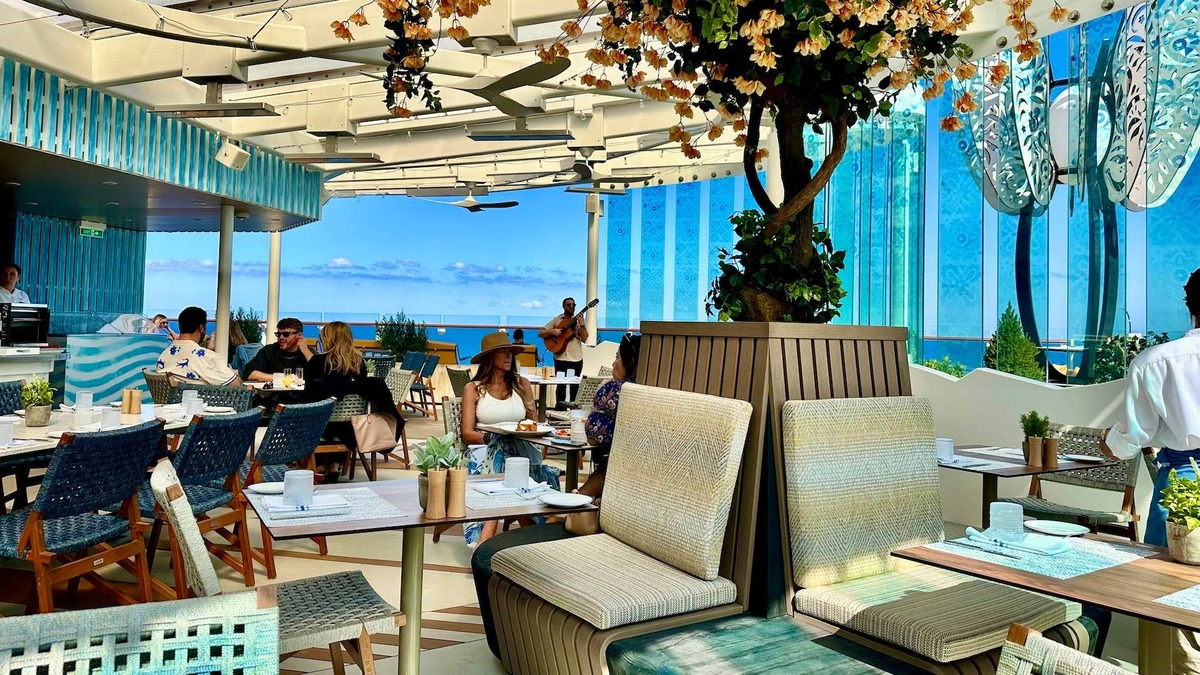  Bora's atmosphere transports guests to a breezy seaside taverna. 