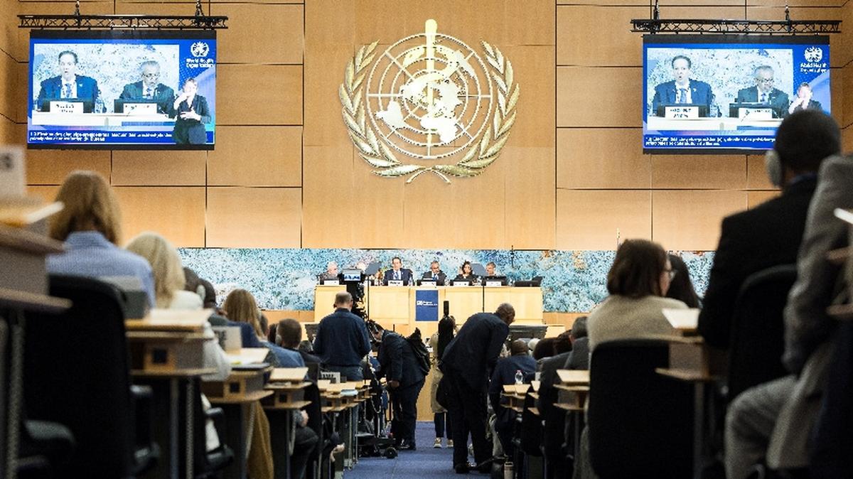 Delegates attend the 79th World Health Assembly of the World Health Organization (WHO) in Geneva, Switzerland, May 18, 2026. REUTERS/Pierre Albouy