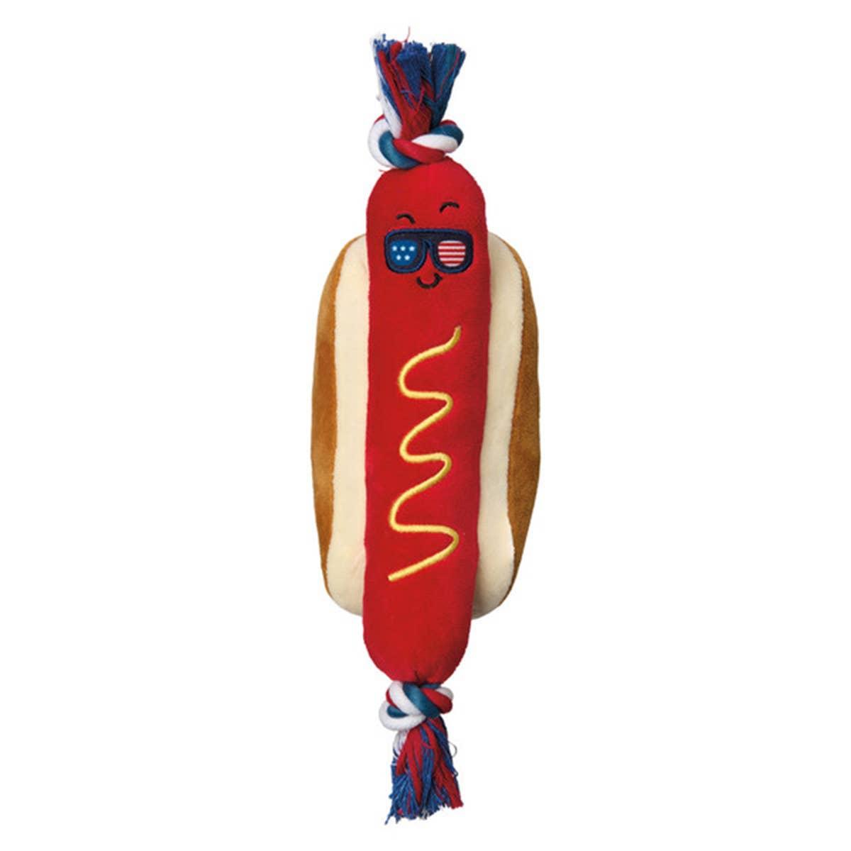  Heart to Tail Patriotic Dog Toy, hot dog.