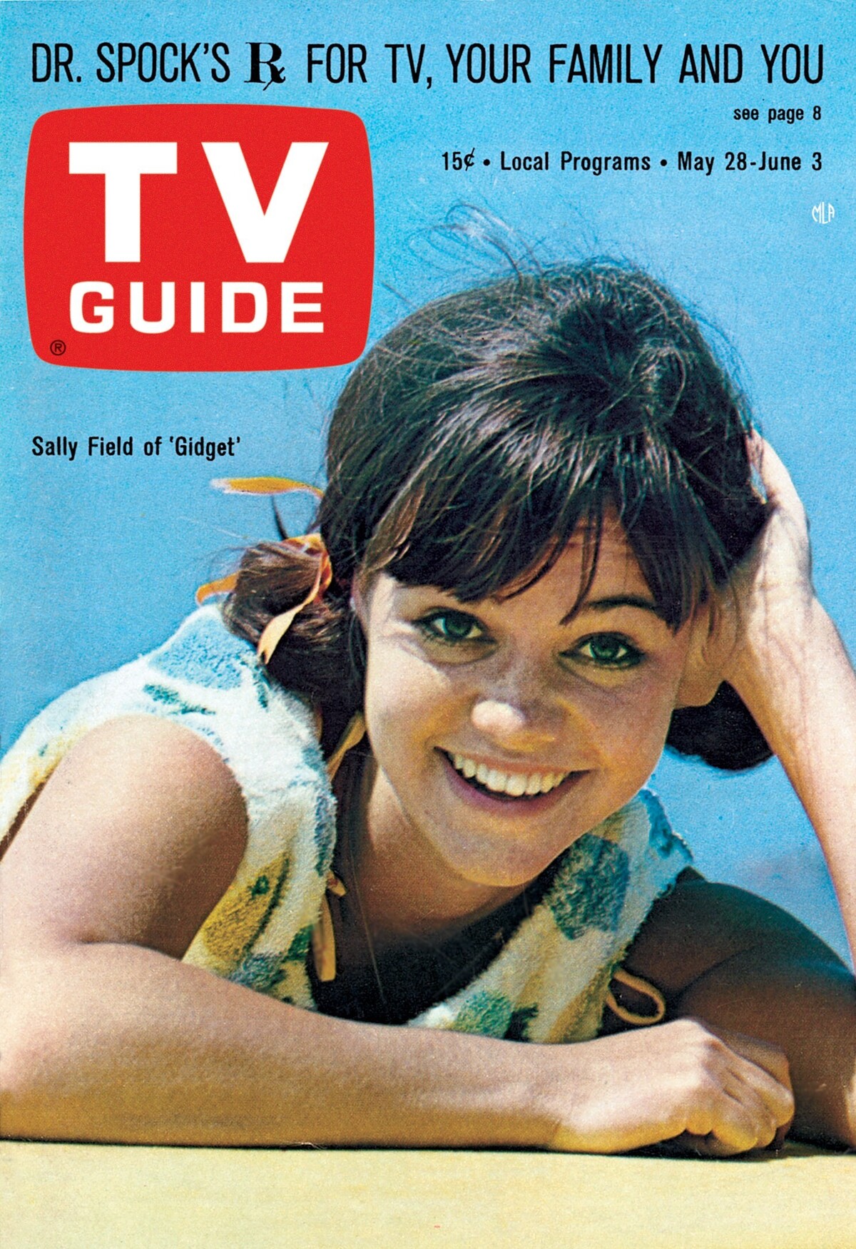 GIDGET, Sally Field, TV GUIDE cover, May 28 – June 3, 1966.TV Guide/courtesy Everett Collection
