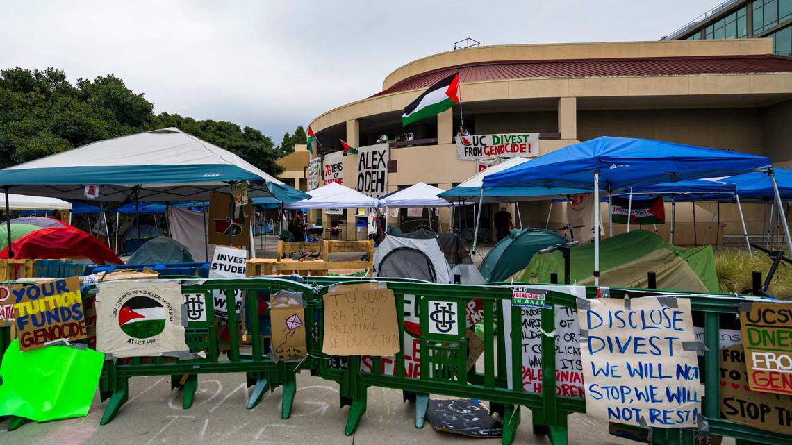 3 men accused of not dispersing during pro-Palestinian protest at UC Irvine say the law was on their side 