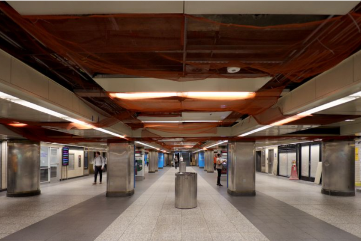  Current view of the Penn Station concourse. 
