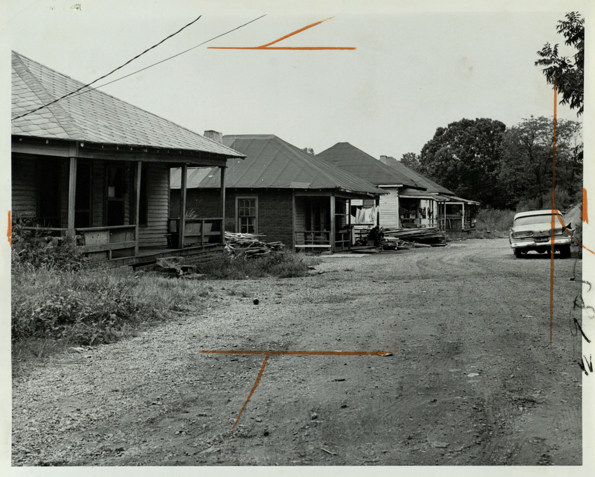  An Atlanta neighborhood identified as a candidate for street paving and home rehabilitation as part of the Model Cities Program. Georgia State University Special Collections 