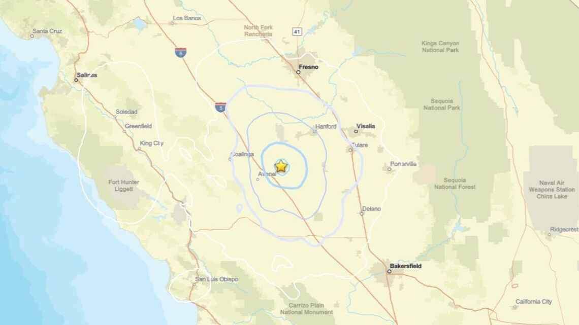 Update: Aug. 4 - 3.3 magnitude earthquake registered close to Kettleman City, CA 