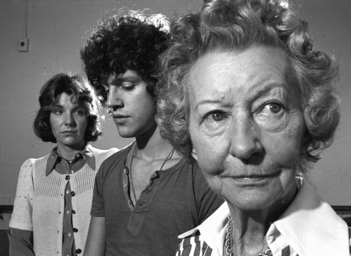 Pippin stars Irene Ryan, Jill Clayburgh and John Rubenstein during a rehearsal break in August 1972.Jack Mitchell/Getty Images