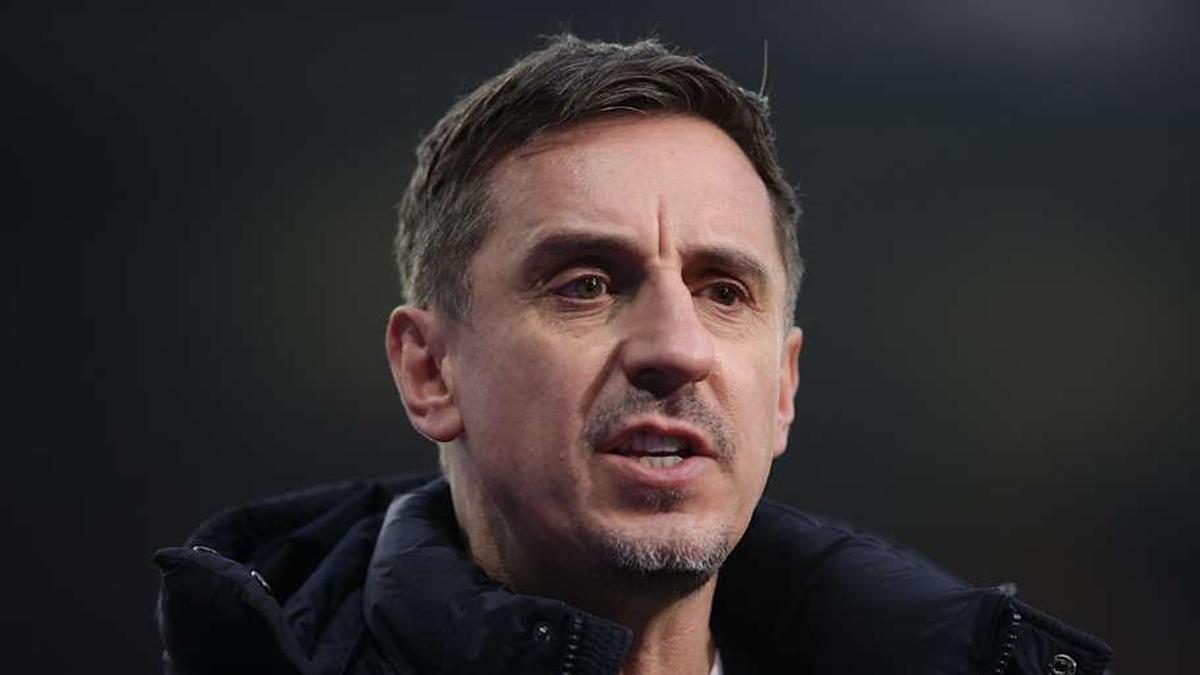  Gary Neville did not hide his anger. | James Gill/Danehouse/Getty Images 