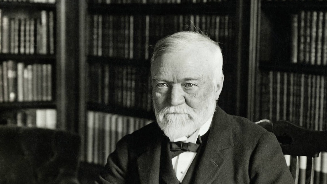 Andrew Carnegie sold his steel company to J.P. Morgan for about $480 million in 1901; he gave away $350 million 
