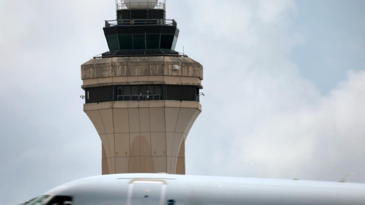 Air Traffic Controller Training To Be Halted If Government Shuts Down. The Air Traffic Control tower is seen at the Miami International Airport on September 25, 2023 in Miami, Florida. 