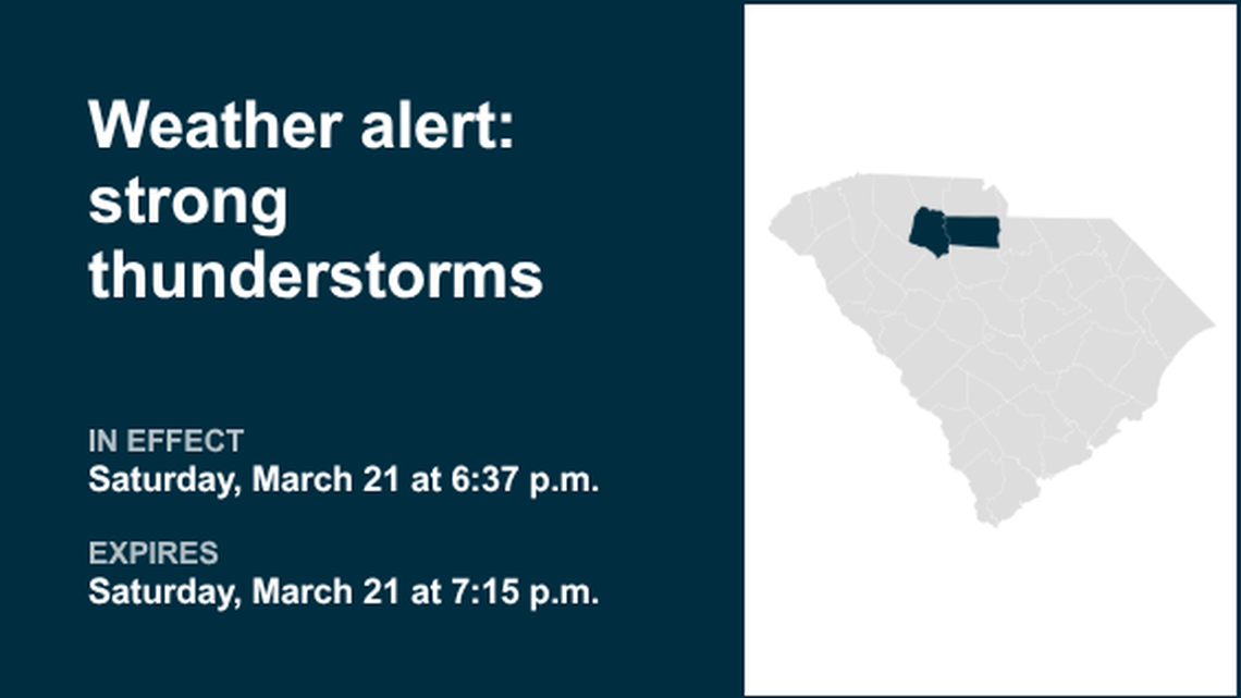 Pea-sized hail anticipated with thunderstorms in Union and Chester counties Saturday 