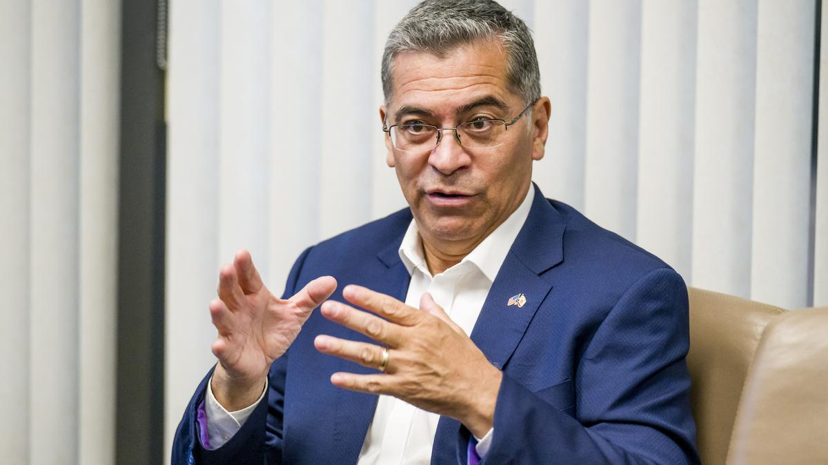 Former Health and Human Services Secretary Xavier Becerra, a Democratic gubernatorial candidate, speaks during a roundtable discussion with representatives from Child Guidance Center in Santa Ana on Tuesday, March 31, 2026. (Photo by Leonard Ortiz, Orange County Register/SCNG)