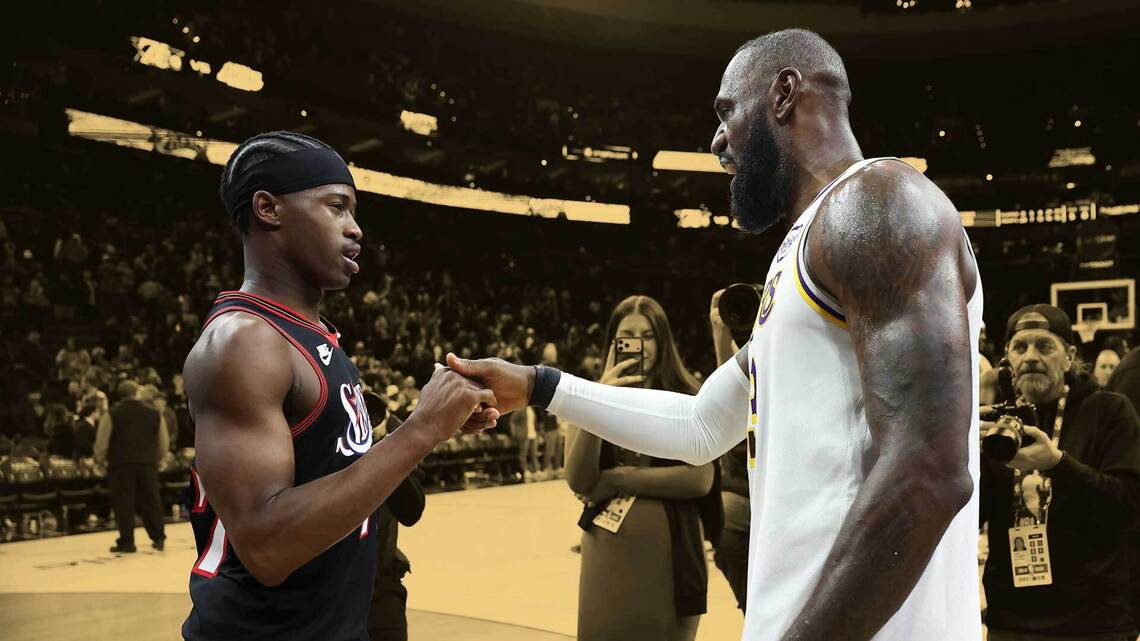 VJ Edgecombe admits he'll have to control himself around LeBron James: "My favorite player ever" 