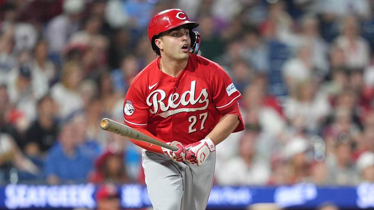  Reds infielder Sal Stewart was an RBI machine to open the season. | Kyle Ross-Imagn Images 