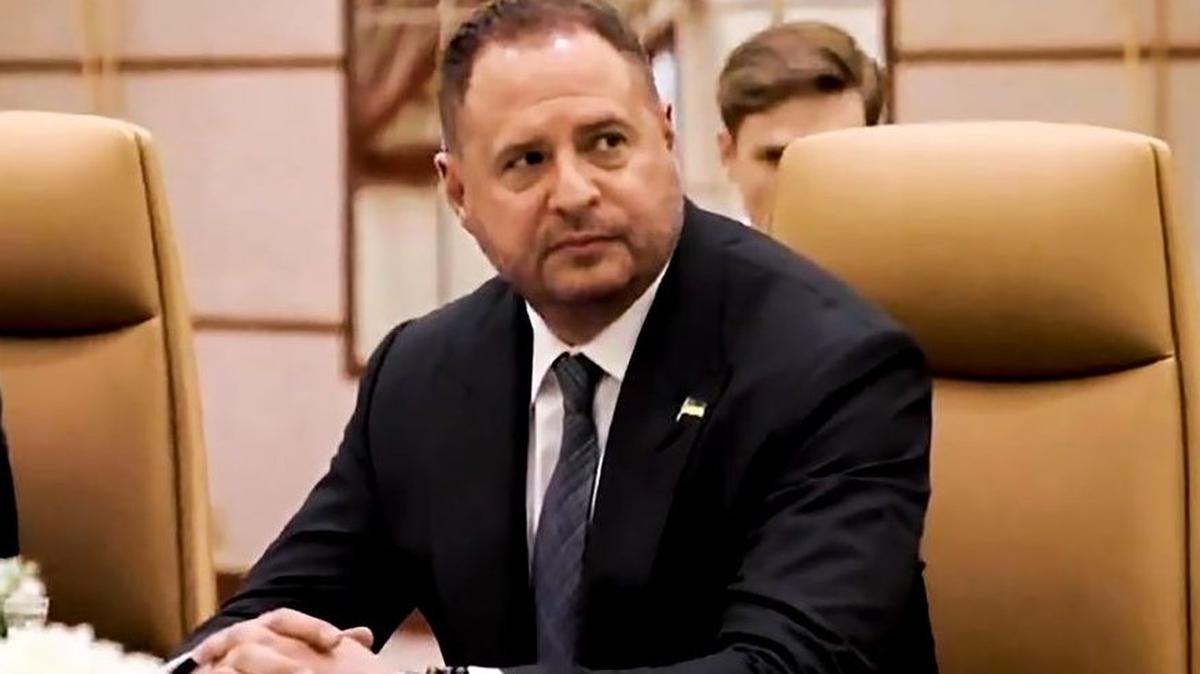 Then-Ukrainian Head of Presidential Office Andriy Yermak attends a meeting with U.S. officials in Jeddah, Saudi Arabia, on March 11, 2025. Yermak, who resigned his position in November, faces money laundering charges. File Photo courtesy Saudi Arabia Foreign Ministry