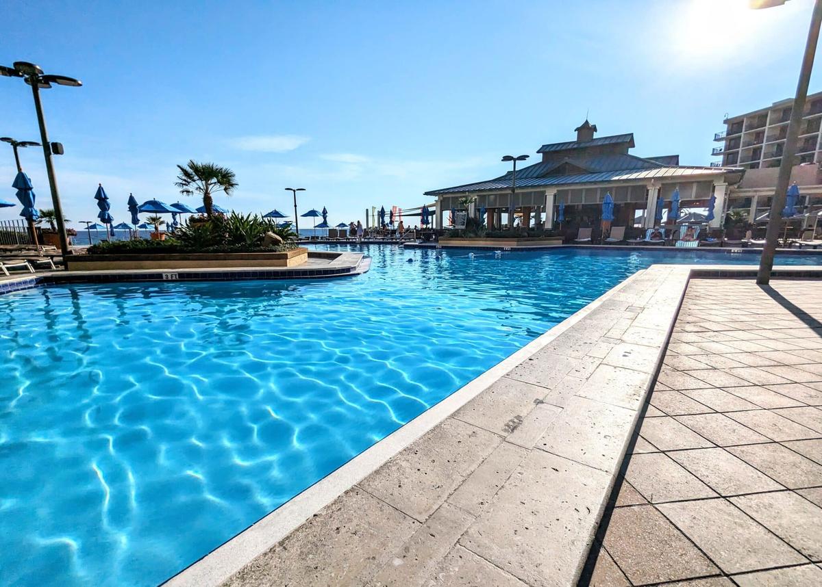  One of two outdoor pools at  Hilton  Sandestin Beach Golf Resort and Spa in Miramar Beach, FL. Photo credit: Cindy Richards 