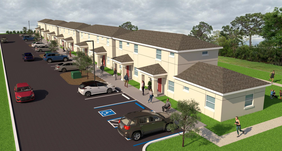 Among its many housing programs and initiatives, Family Promise of South Sarasota County provides sustainable housing for families at well-below market costs. It is in the process of building 54 additional affordable units on 2.4 acres it owns in Venice, called Parkside Village, depicted in the rendering.