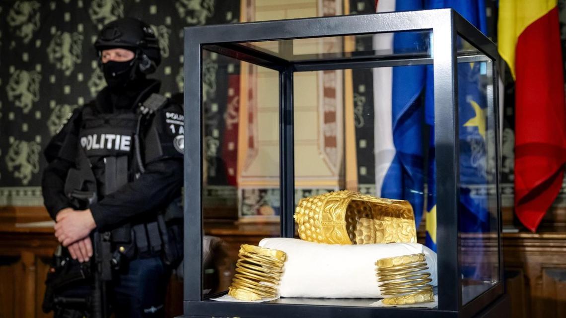 Golden helmet, bracelets recovered year after Dutch museum theft 