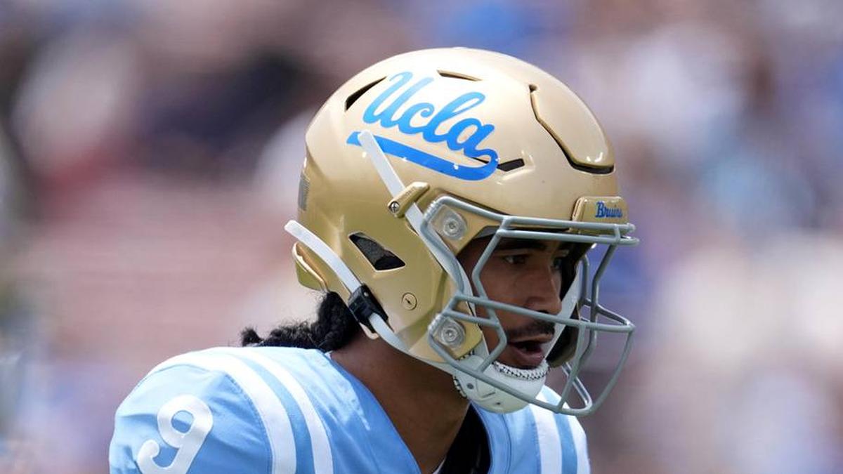  May 2, 2026; Pasadena, CA, USA; UCLA Bruins quarterback Nico Iamaleava (9) during the spring game at Rose Bowl. Mandatory Credit: Kirby Lee-Imagn Images | Kirby Lee-Imagn Images 